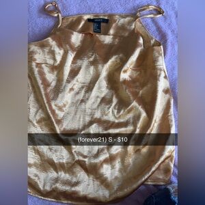 Forever 21 Metallic Gold Tank Top